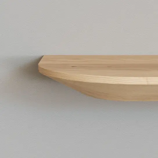 Op = Op Wandplank rond verjongd - Grenen - 25 mm dik